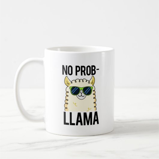No-Prob-Llama Funny Cool Llama Pun Koffiemok (Links)