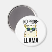 No-Prob-Llama Funny Cool Llama Pun Magneet (Voorkant / Achterkant)