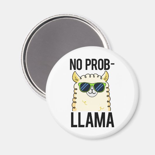 No-Prob-Llama Funny Cool Llama Pun Magneet (Voorkant / Achterkant)