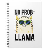 No-Prob-Llama Funny Cool Llama Pun Notitieboek (Voorkant)