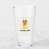 No-Prob-Llama Funny Cute Llama met sterren Glas (Voorkant)