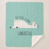 No Prob-Llama Funny Llama Blanket Sherpa Deken (Voorkant)
