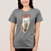 No-Prob Schattigee Llama Tri-Blend Shirt (Voorkant)
