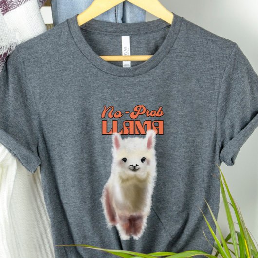 No-Prob Schattigee Llama Tri-Blend Shirt