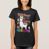 No Probllama 100 Days Of School LLama Teachers Tsh T-shirt (Voorkant)