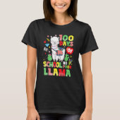 No Probllama Llama 100 Days Of School Cute 100th D T-shirt (Voorkant)