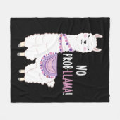 No Probllama Llama Fleece Deken (Voorkant (Horizontaal))