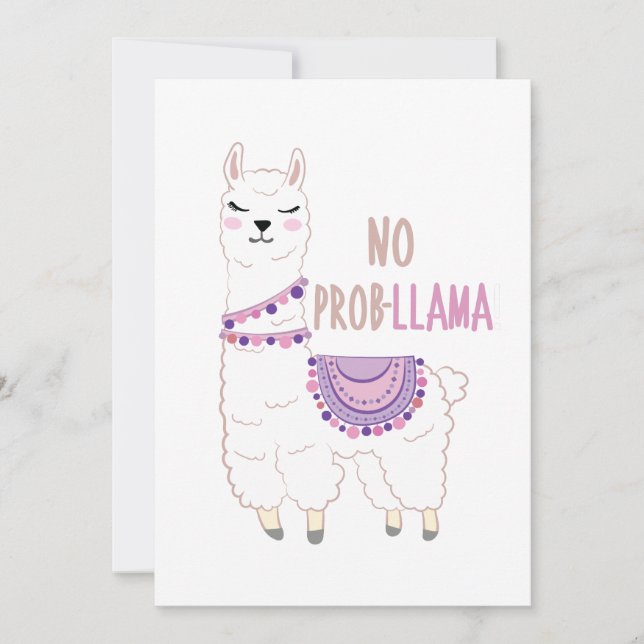 No Probllama Llama Funny (Voorkant)