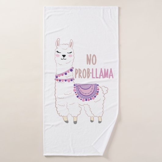 No Probllama Llama Funny Badhanddoek (Badhanddoek)
