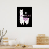 No Probllama Llama Poster (Keuken)