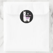 No Probllama Llama Ronde Sticker (Tas)