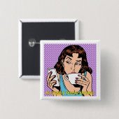 NO PUEDO TENGO ENSAYO VIERKANTE BUTTON 5,1 CM (Voorkant /achterkant)