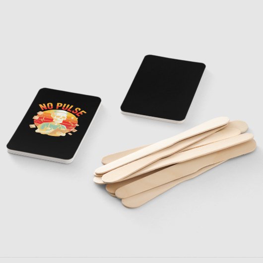 No Pulse Skeleton Nurse Funny Medical Halloween Pa Handwaaier (Niet-gemonteerd)