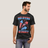 No Pyro No Party Fireworks Pyrotechnician Pyro Tec T-shirt (Voorkant volledig)