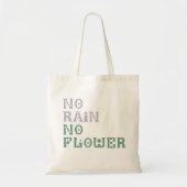 "No Rain No Flower" Groovy Schattigee Paarse Mint  Tote Bag (Voorkant)
