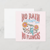 No Rain No Flower - Inspirerend Bloemen (Voorkant / Achterkant)