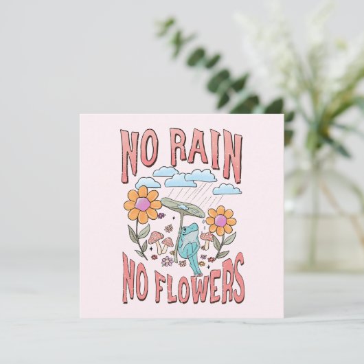No Rain No Flower - Inspirerend Bloemen (Staand voorkant)