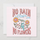 No Rain No Flower - Inspirerend Bloemen (Voorkant)