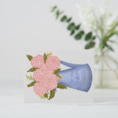 No rain no flowers watering can with flowers briefkaart (Staand voorkant)