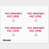 NO RAMEN NO LIFE - Japanse noddle Soup Lovers Rechthoekige Sticker (Vel)