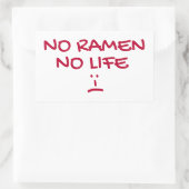 NO RAMEN NO LIFE - Japanse noddle Soup Lovers Rechthoekige Sticker (Tas)