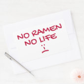 NO RAMEN NO LIFE - Japanse noddle Soup Lovers Rechthoekige Sticker (Envelop)
