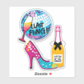 No Regrets Before the Vows!" (Bachelorette Party) Sticker (Vel)