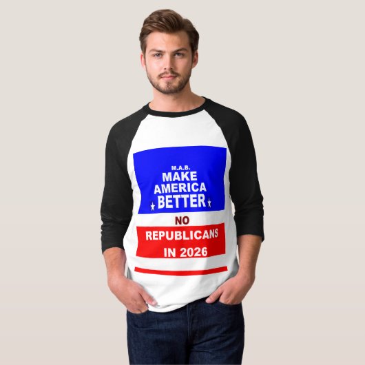 "NO Republicans" T-shirt (Voorkant volledig)