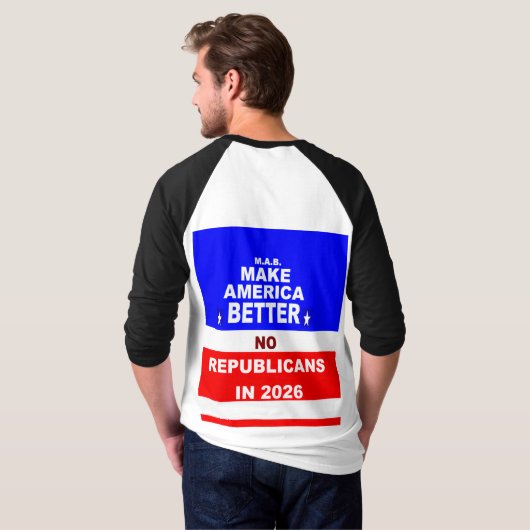 "NO Republicans" T-shirt (Achterkant volledig)