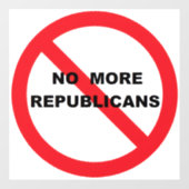 NO Repugs Raamsticker (Vel)