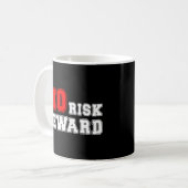 No Risk No Reward Motivational Quote Design Koffiemok (Voorkant links)