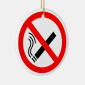 NO Roking Sign - Brits signaal Keramisch Ornament (Rechts)