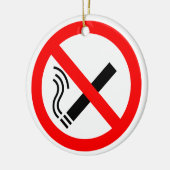 NO Roking Sign - Brits signaal Keramisch Ornament (Links)