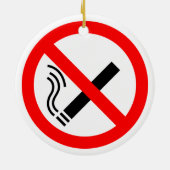 NO Roking Sign - Brits signaal Keramisch Ornament (Achterkant)