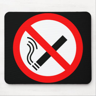 NO Roking Sign - Brits signaal Muismat