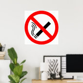 NO Roking Sign - Brits signaal Poster (Thuiskantoor)