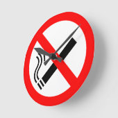 NO Roking Sign - Brits signaal Ronde Klok (Hoek)