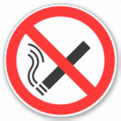 NO Roking Sign - Brits signaal Sticker (Voorkant)