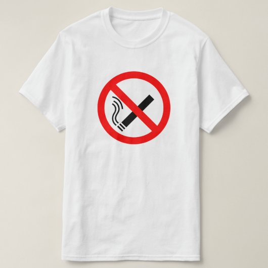 NO Roking Sign - Brits signaal T-shirt (Design voorkant)