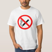 NO Roking Sign - Brits signaal T-shirt (Voorkant)