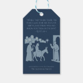 No Room at the Inn Gift – Nativity Scene Cadeaulabel (Voorkant)