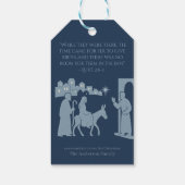 No Room at the Inn Gift – Nativity Scene Cadeaulabel (Achterkant)