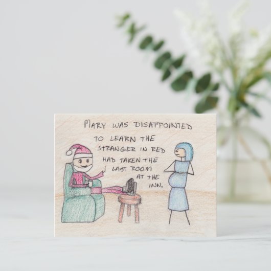 "No Room at the Inn" Postcard Briefkaart (Staand voorkant)