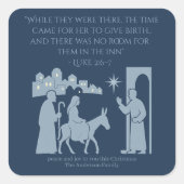 No Room at the Inn Sticker – Nativity Scene (Voorkant)
