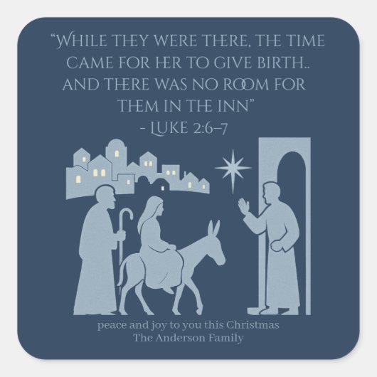 No Room at the Inn Sticker – Nativity Scene (Voorkant)