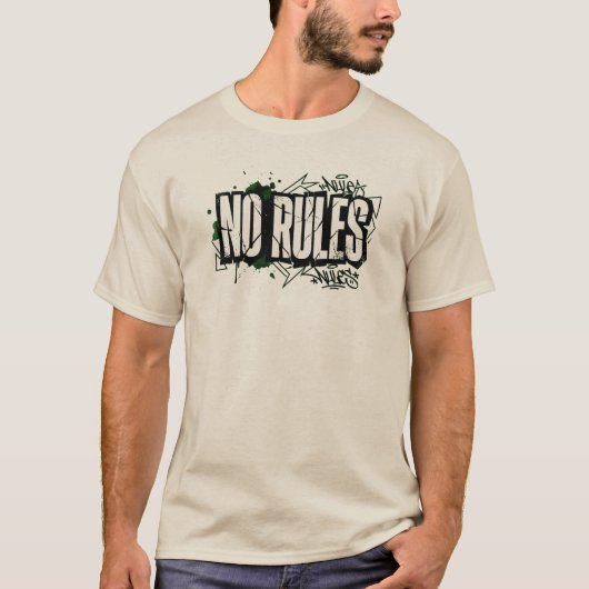 No Rules Bold Attitude Logo T-shirt (Voorkant)