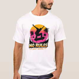 No Rules Just Schaats - Street Art Skateboard Desi T-shirt