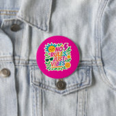 No Rules Just Vibes – Neon Gradient Kawaii-Punk Ty Ronde Button 7,6 Cm (In situ)
