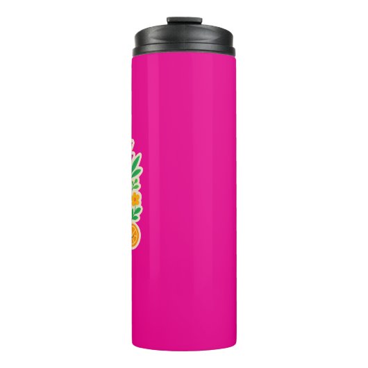 No Rules Just Vibes – Neon Gradient Kawaii-Punk Ty Thermosbeker (Voorkant)