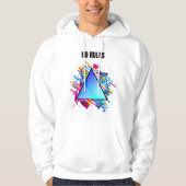 NO RULES – Neon Geometric Style Hoodie (Voorkant)